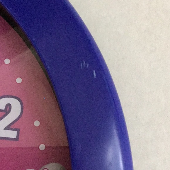 Disney Minnie Mouse Pink & Blue Heart Bow Battery Wall Clock With Second Hand - Picture 5 of 7